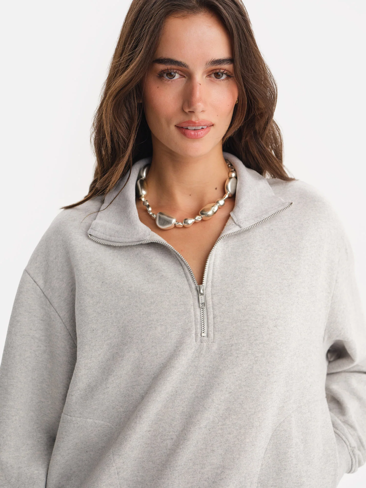 Organic Fleece Quarter Zip Sweatshirt - Image 4