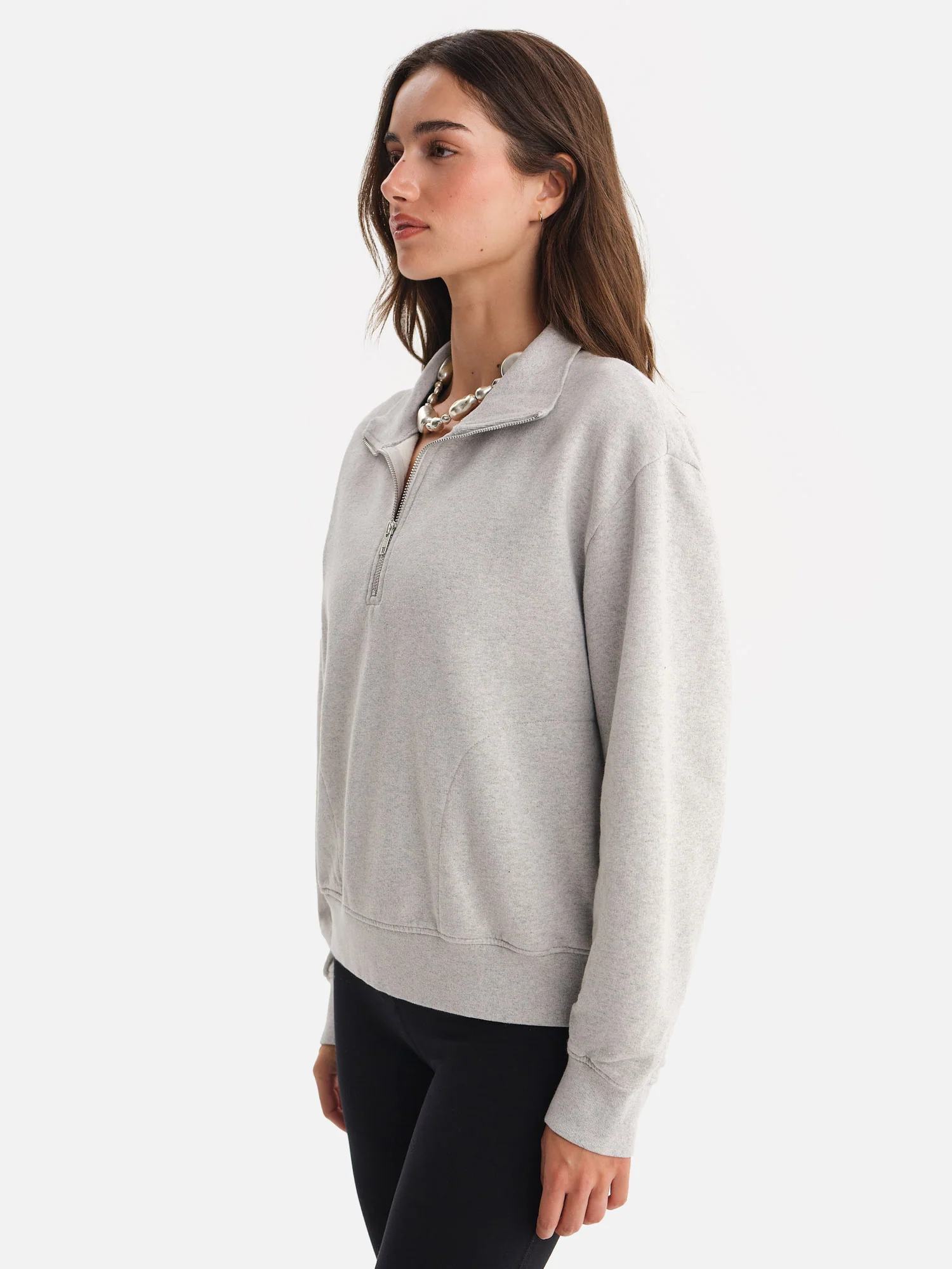 Organic Fleece Quarter Zip Sweatshirt - Image 5