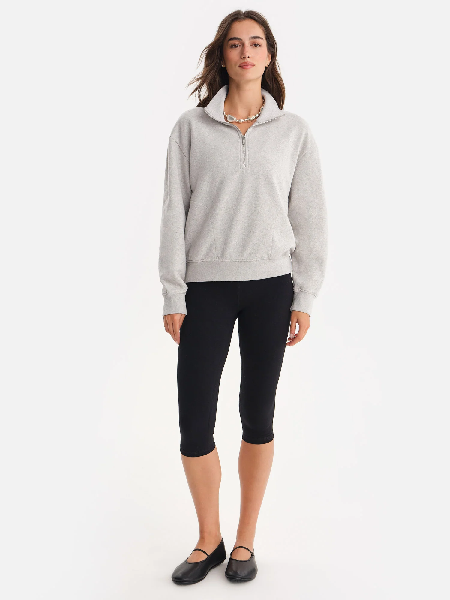 Organic Fleece Quarter Zip Sweatshirt - Image 9