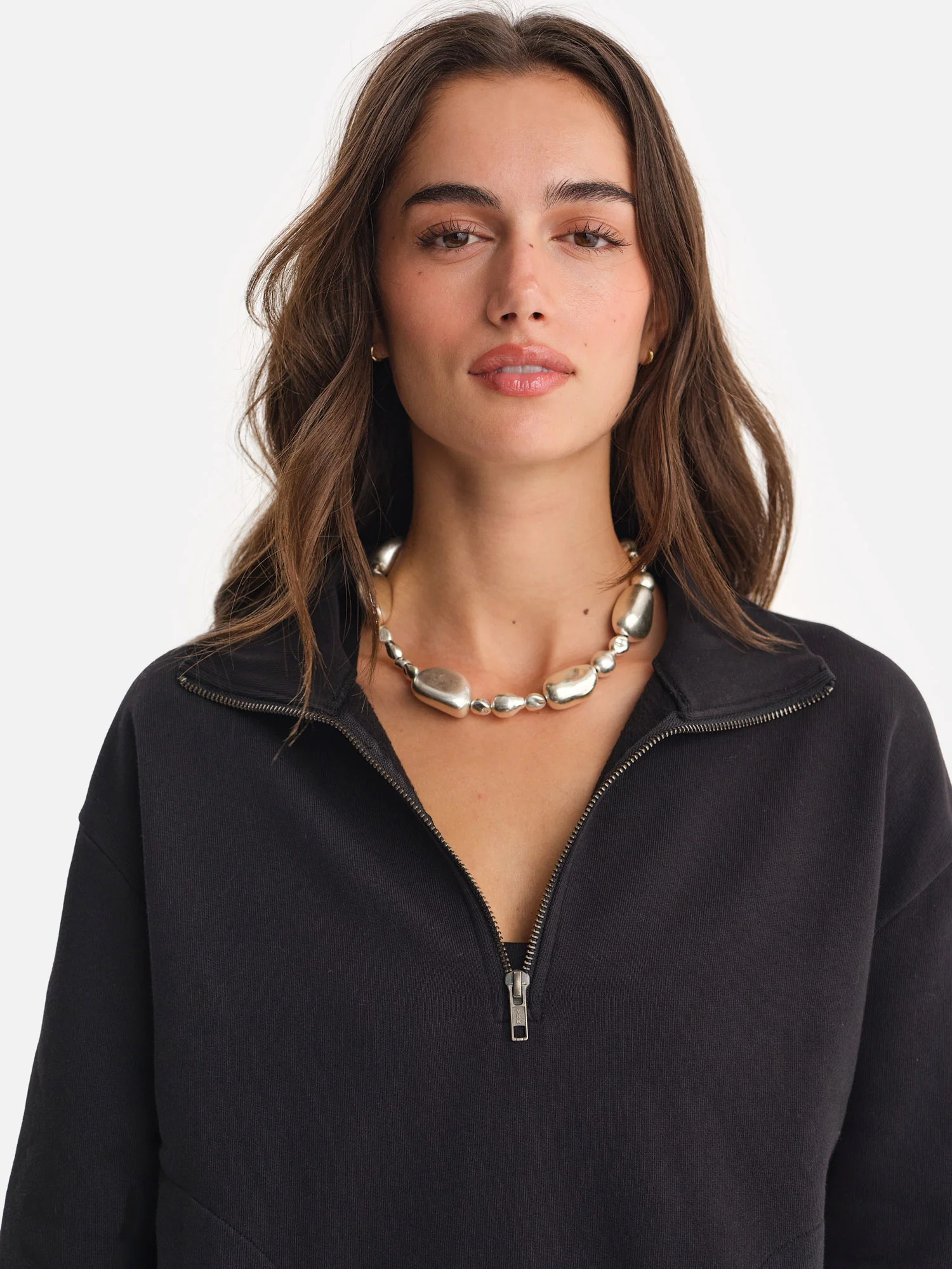 Organic Fleece Quarter Zip Sweatshirt - Image 4