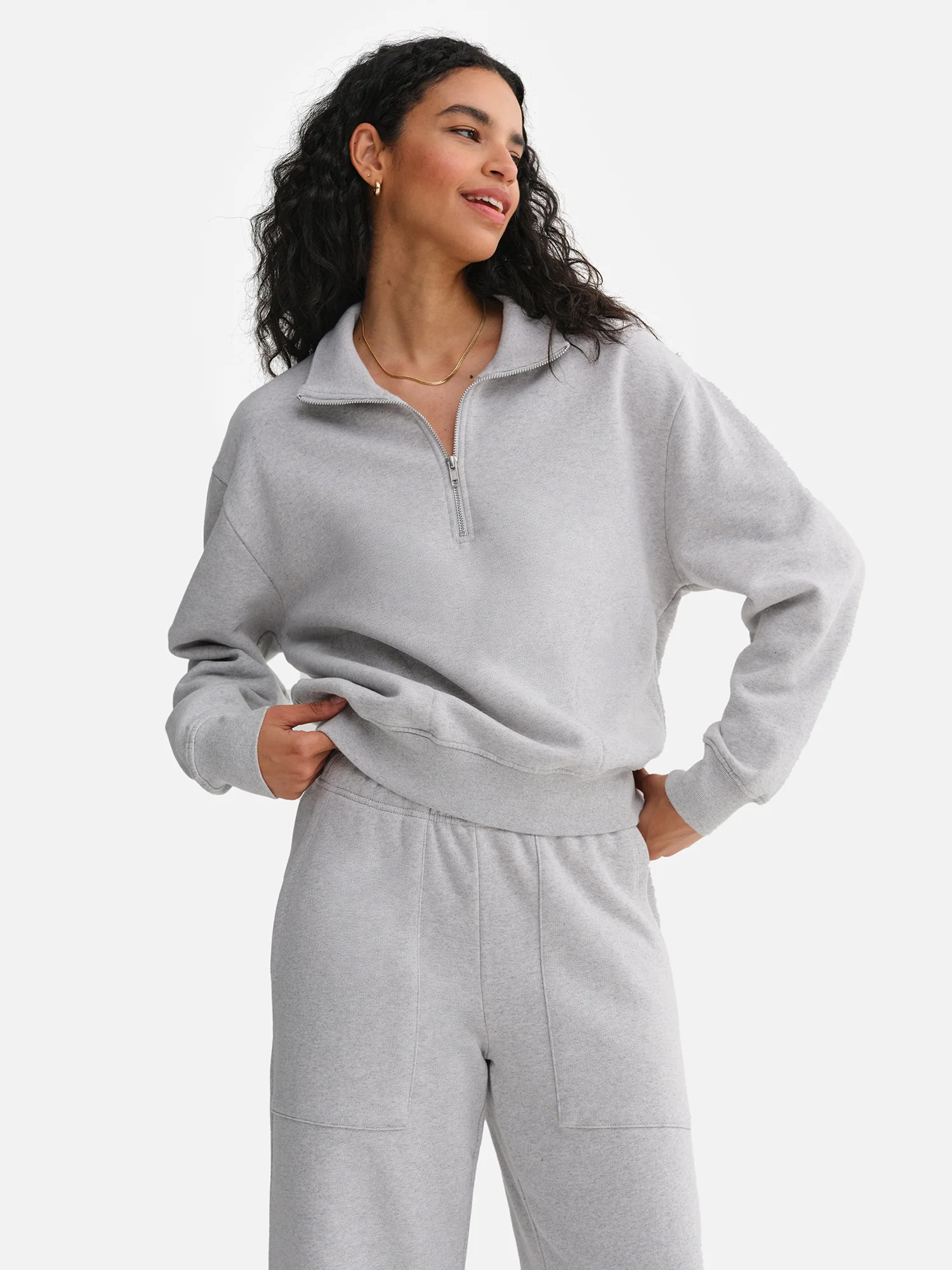 Organic Fleece Wide Leg Pant - Image 7