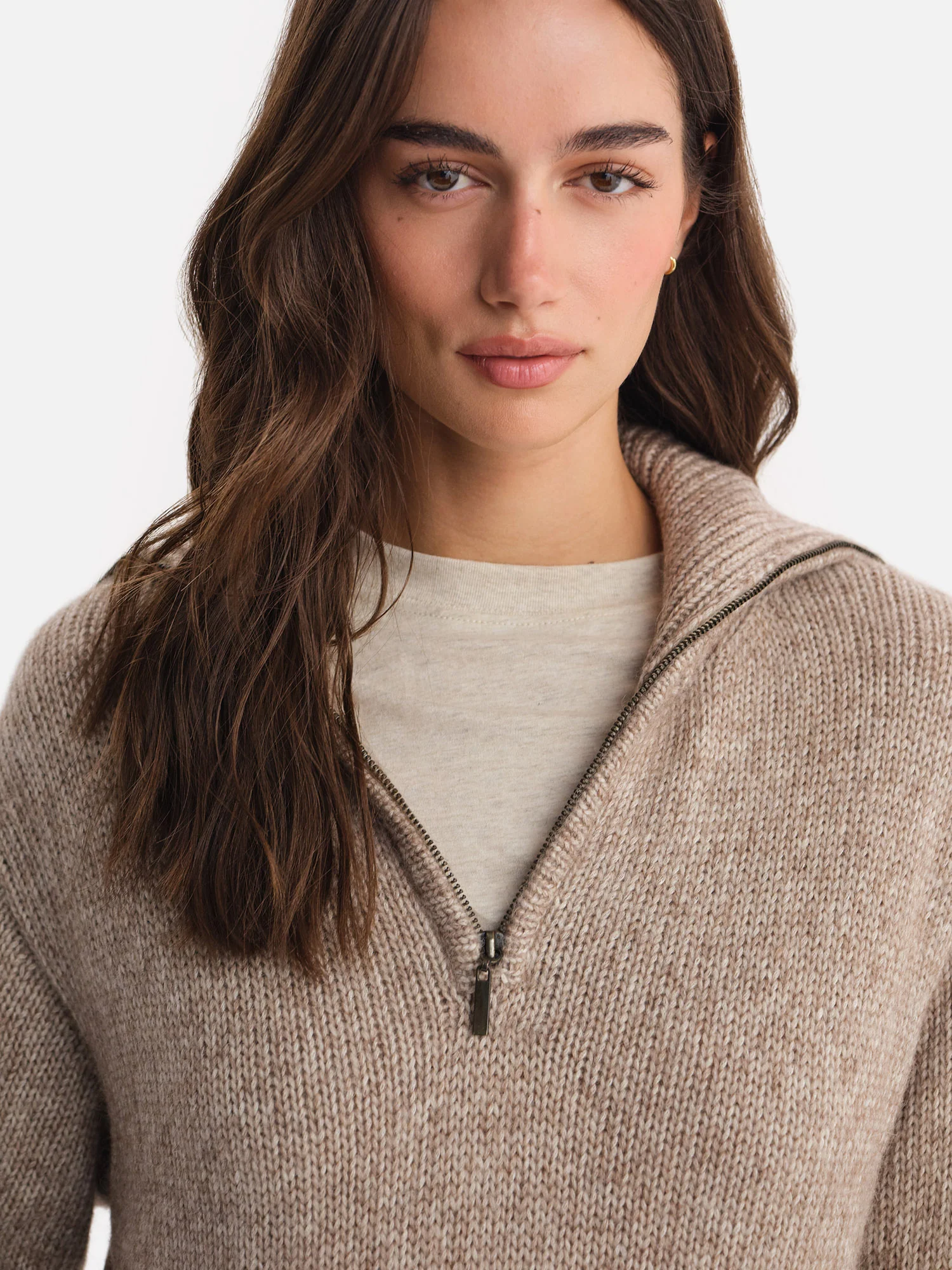 Luxe Alpaca Half-Zip Sweater - Image 3