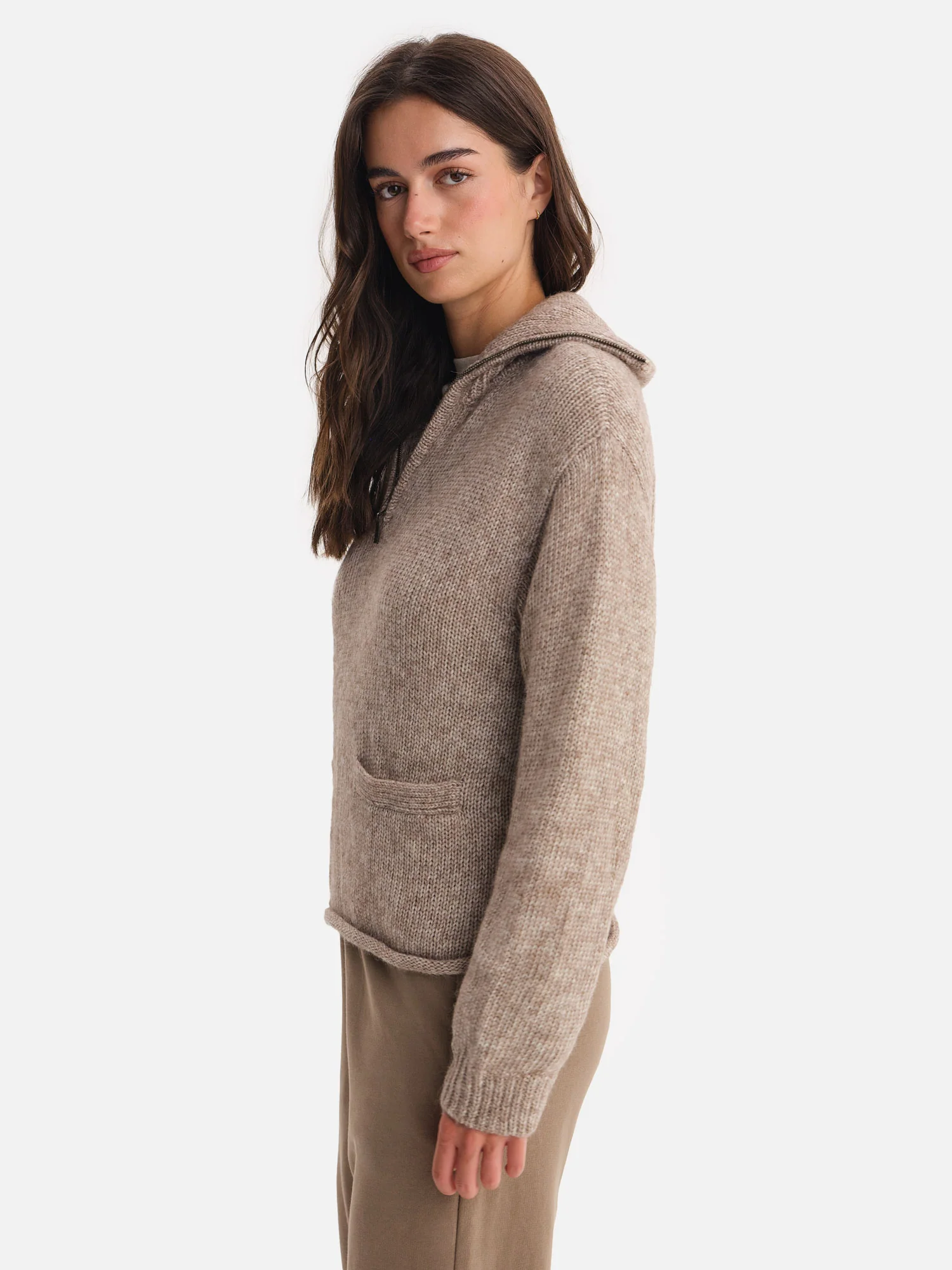 Luxe Alpaca Half-Zip Sweater - Image 4