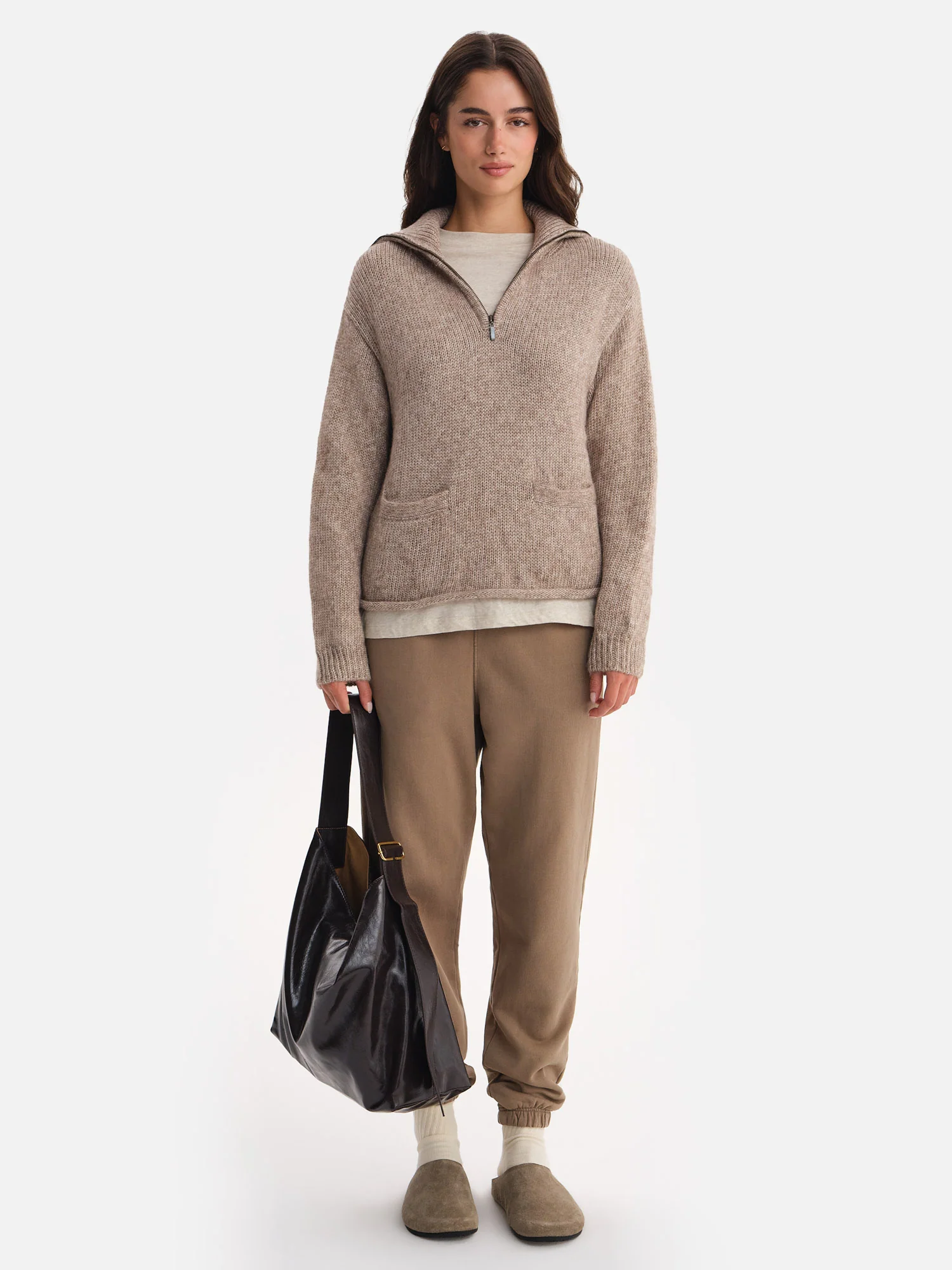 Luxe Alpaca Half-Zip Sweater - Image 7