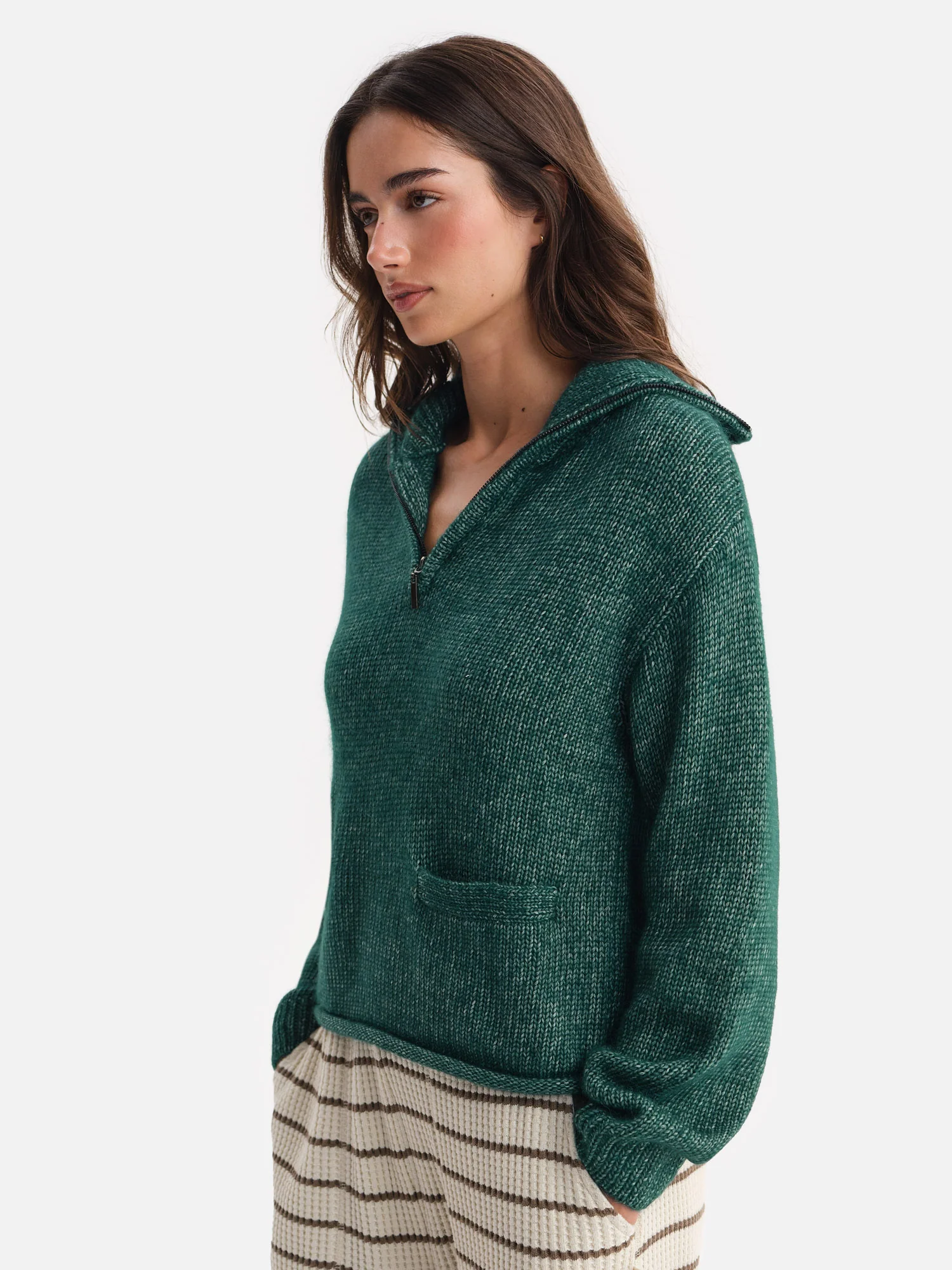 Luxe Alpaca Half-Zip Sweater - Image 4