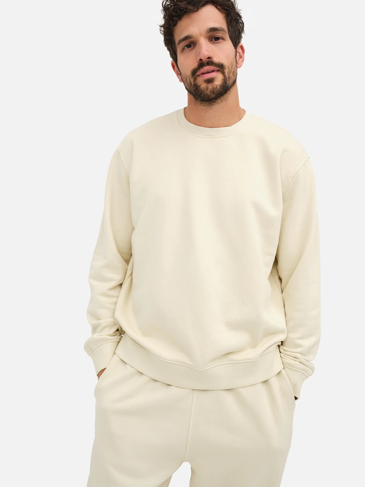 Men's Organic Fleece Crew Neck Sweatshirt - Image 3