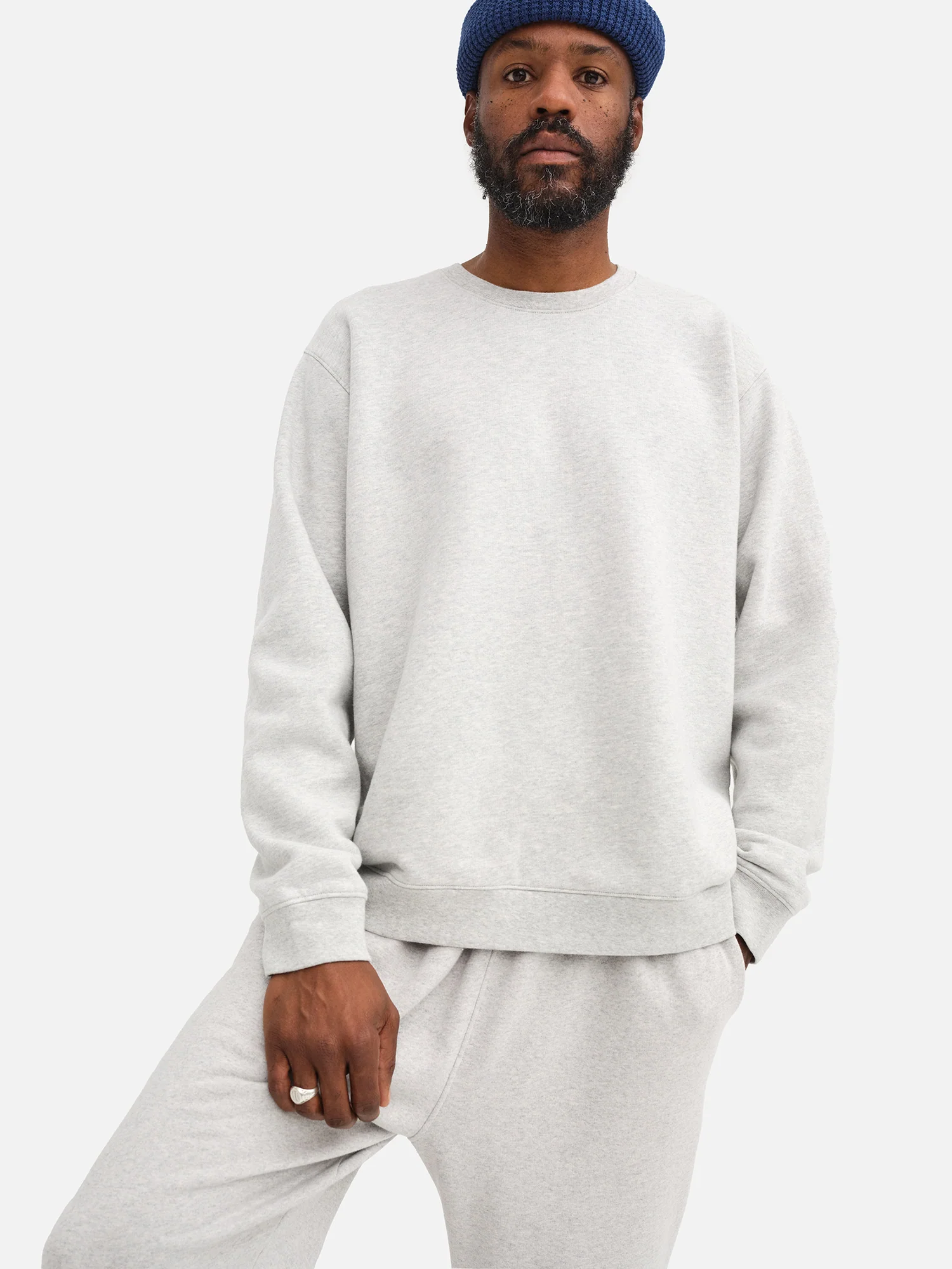 Men's Organic Fleece Crew Neck Sweatshirt - Image 3