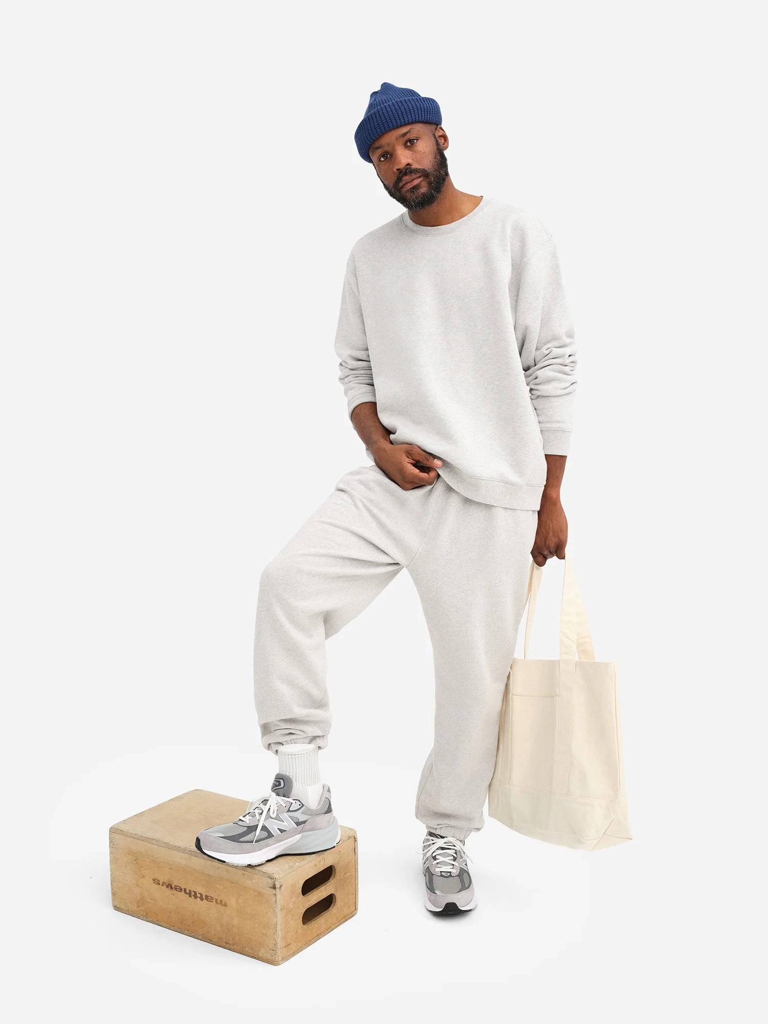 Men's Organic Fleece Crew Neck Sweatshirt - Image 4