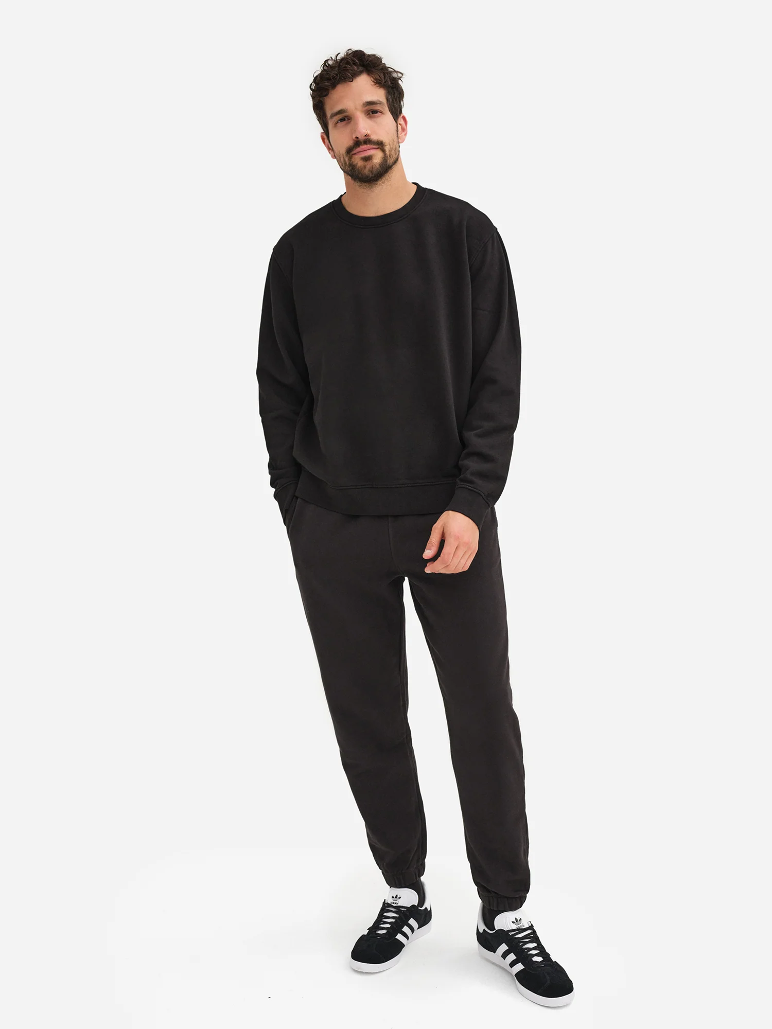 Men's Organic Fleece Crew Neck Sweatshirt - Image 3