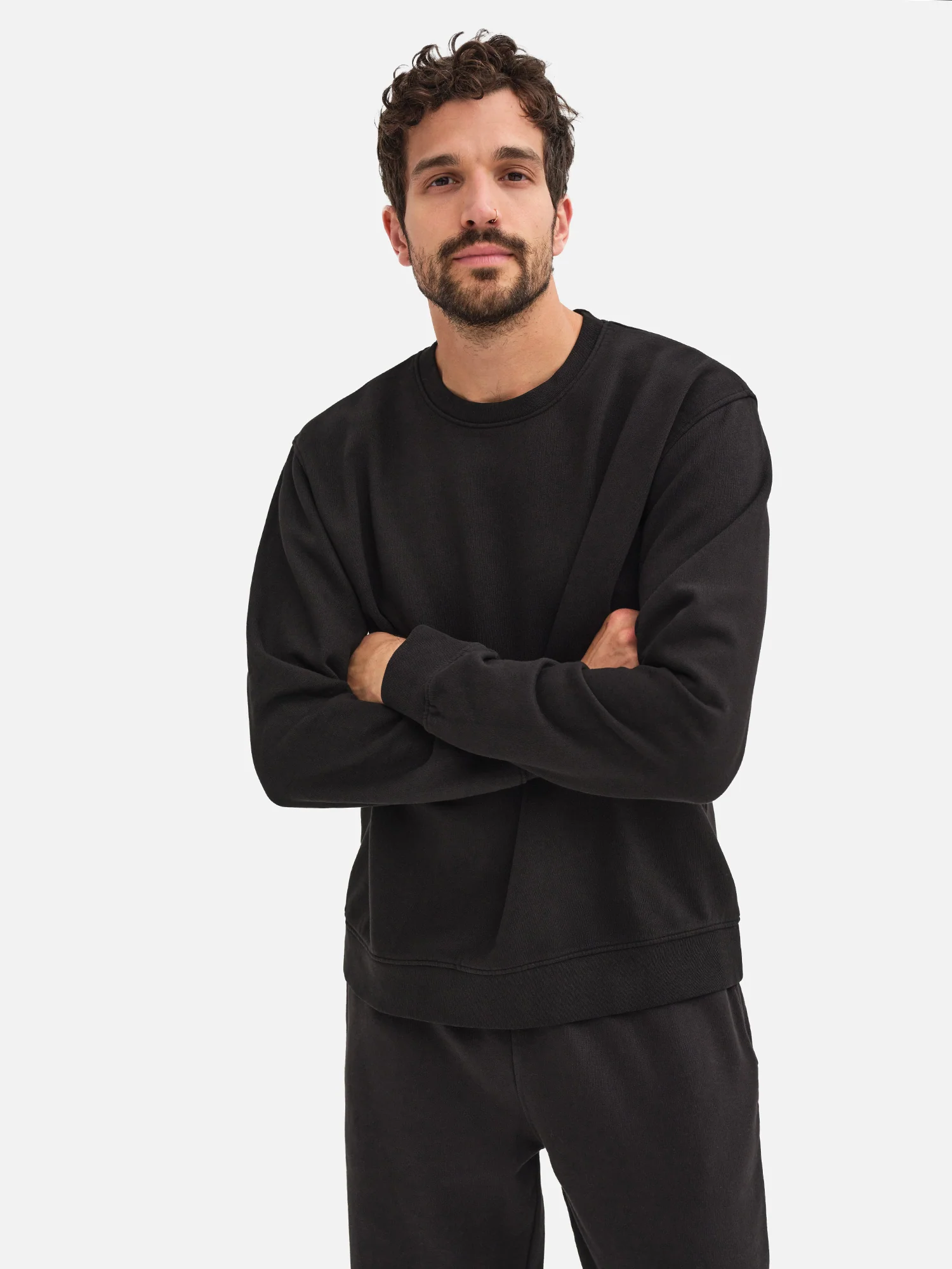 Men's Organic Fleece Crew Neck Sweatshirt - Image 4
