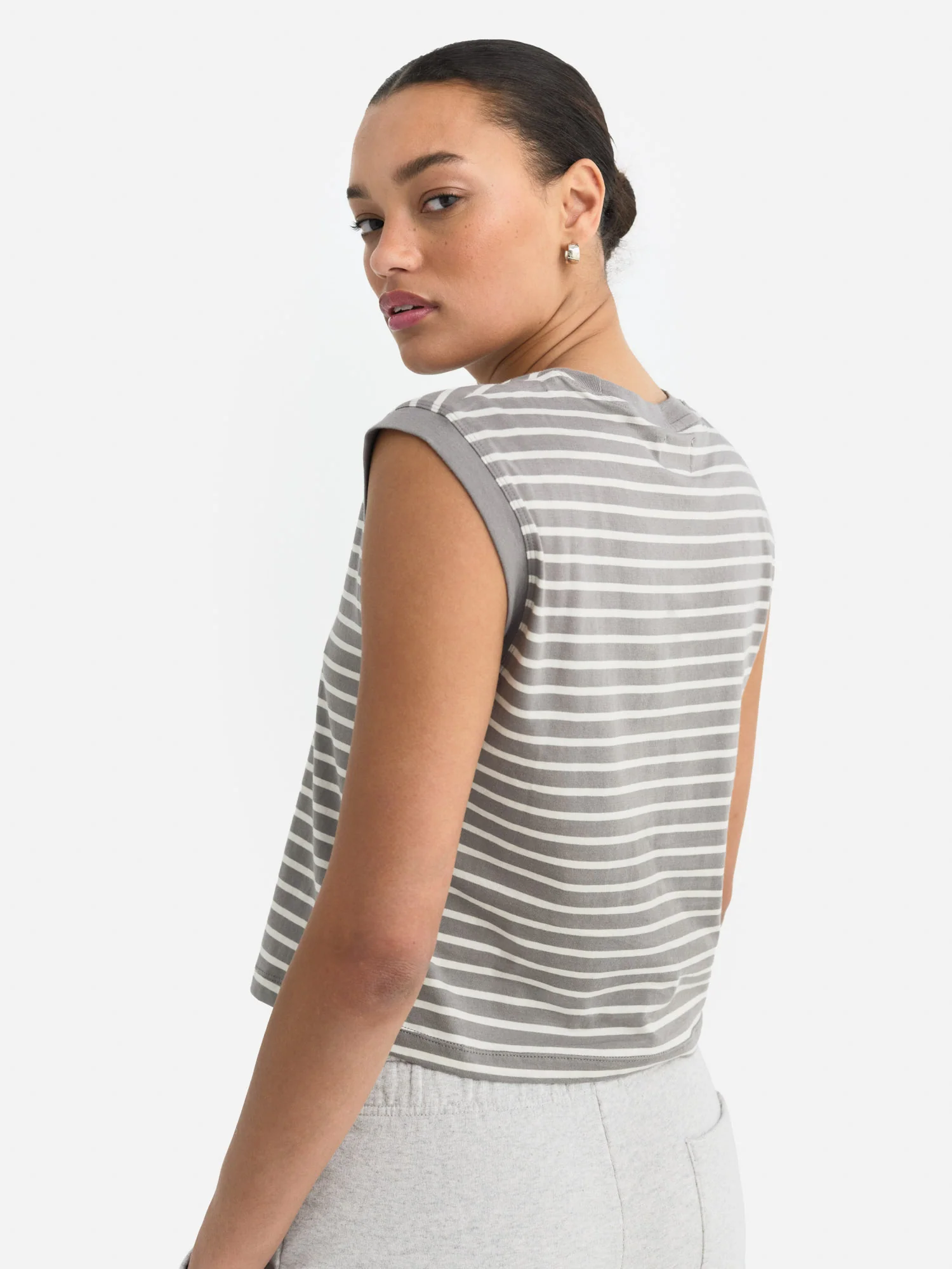 Organic Cotton Striped Muscle Tank - Image 5