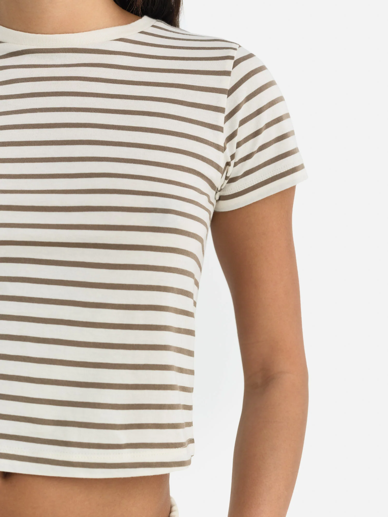 Organic Cotton Striped Shrunken Tee - Image 3