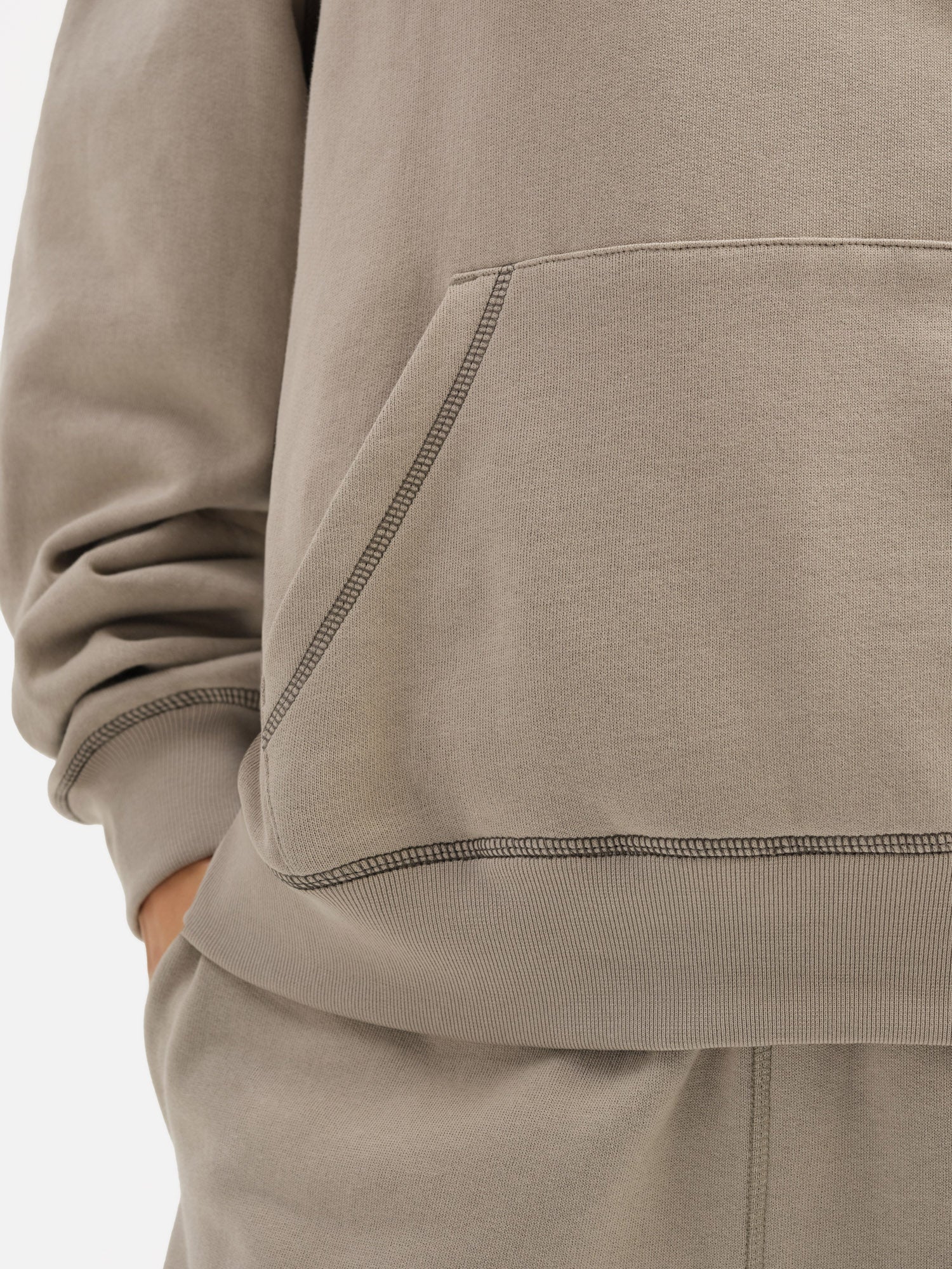 Organic Fleece Contrast Hoodie - Image 3