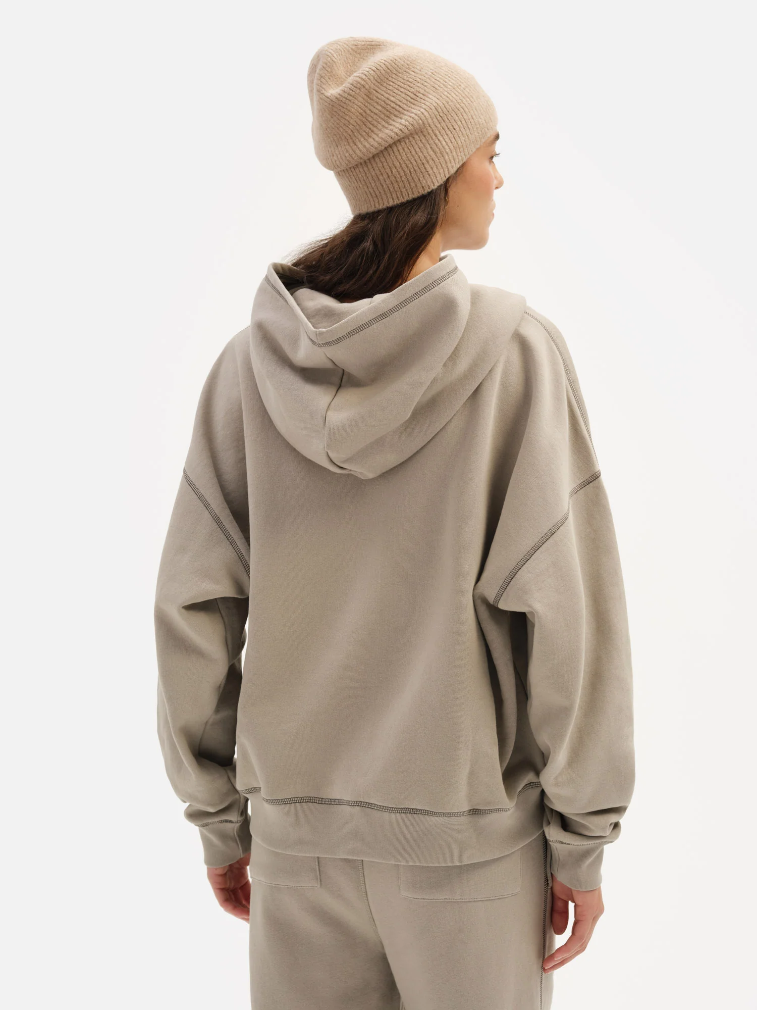 Organic Fleece Contrast Hoodie - Image 5