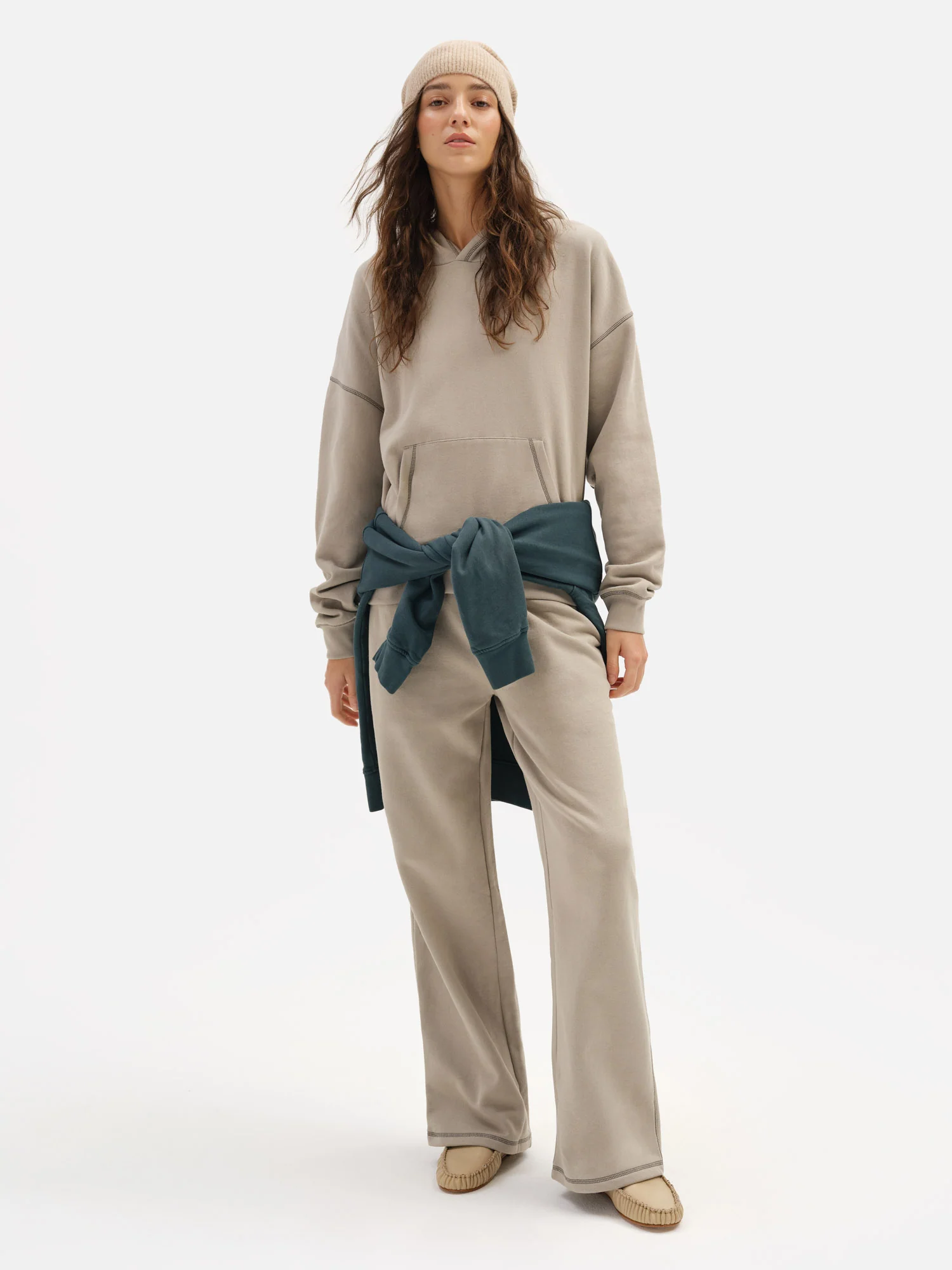 Organic Fleece Contrast Hoodie - Image 7
