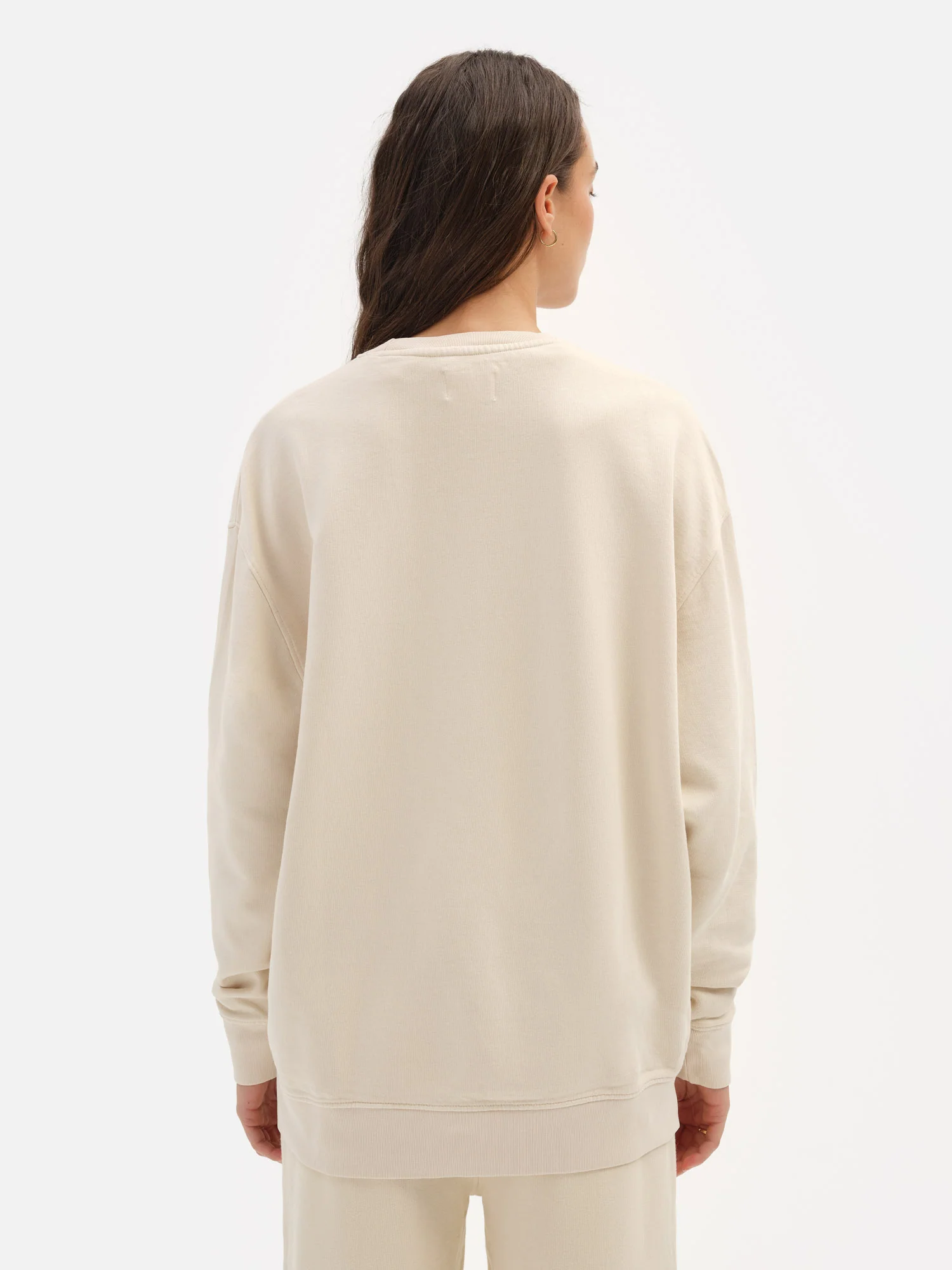 Organic Fleece Embroidered Oversized Sweatshirt - Image 5