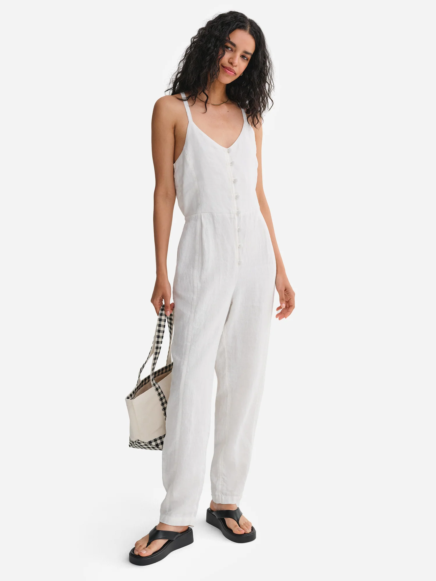 Organic Linen Tank Jumpsuit - Image 4