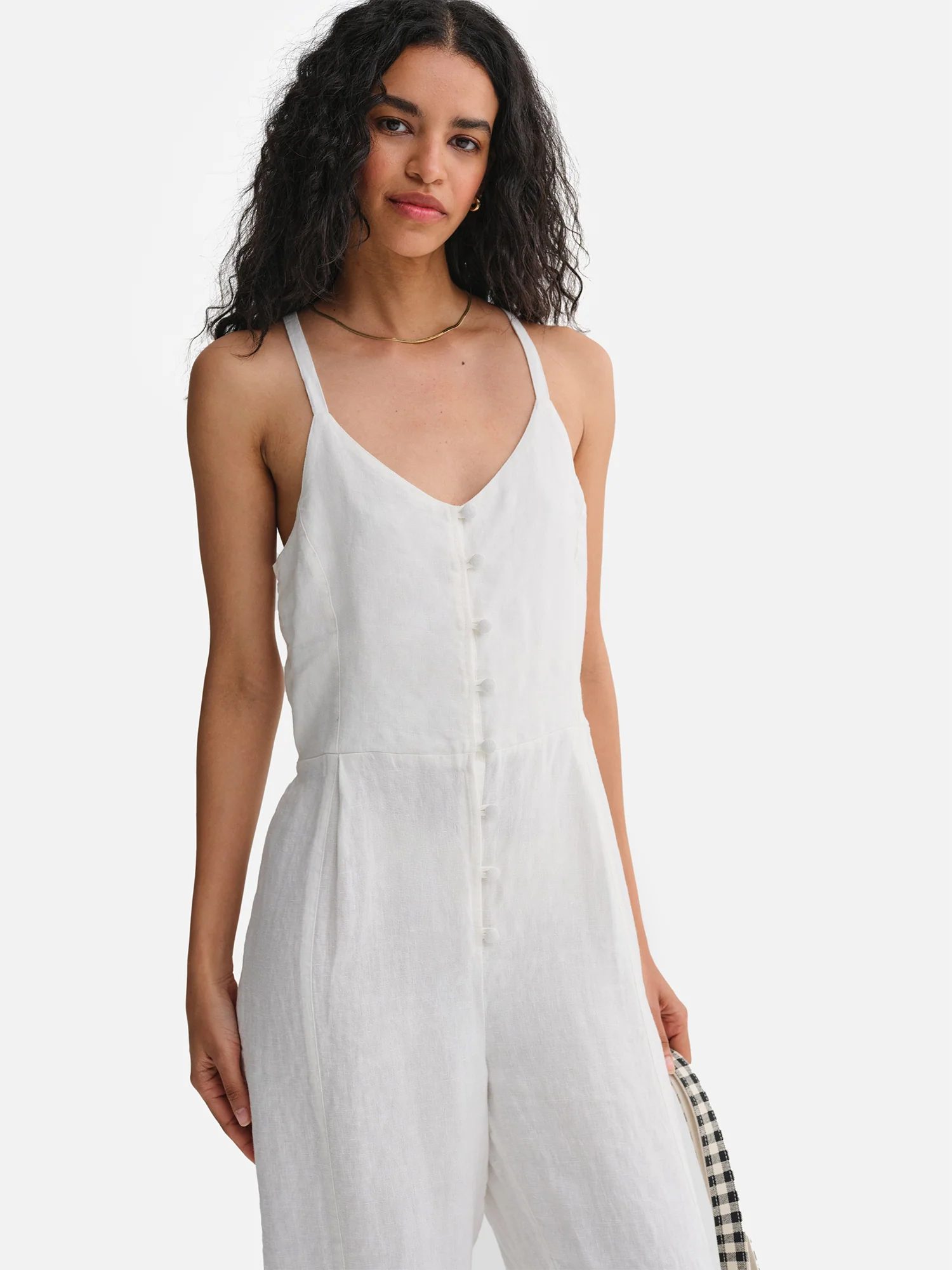 Organic Linen Tank Jumpsuit - Image 6