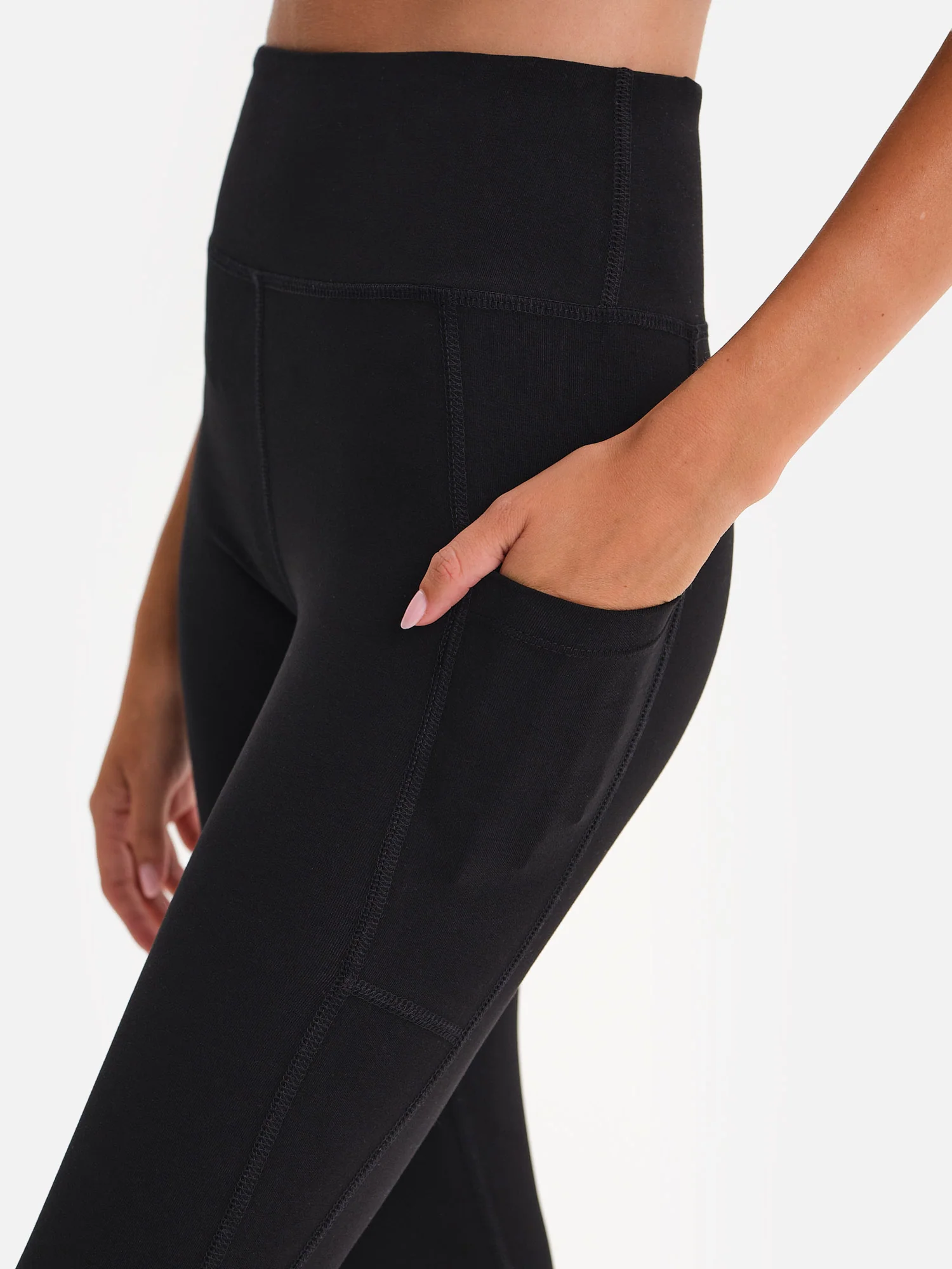 Organic Stretch Midi Legging with Pockets - Image 3