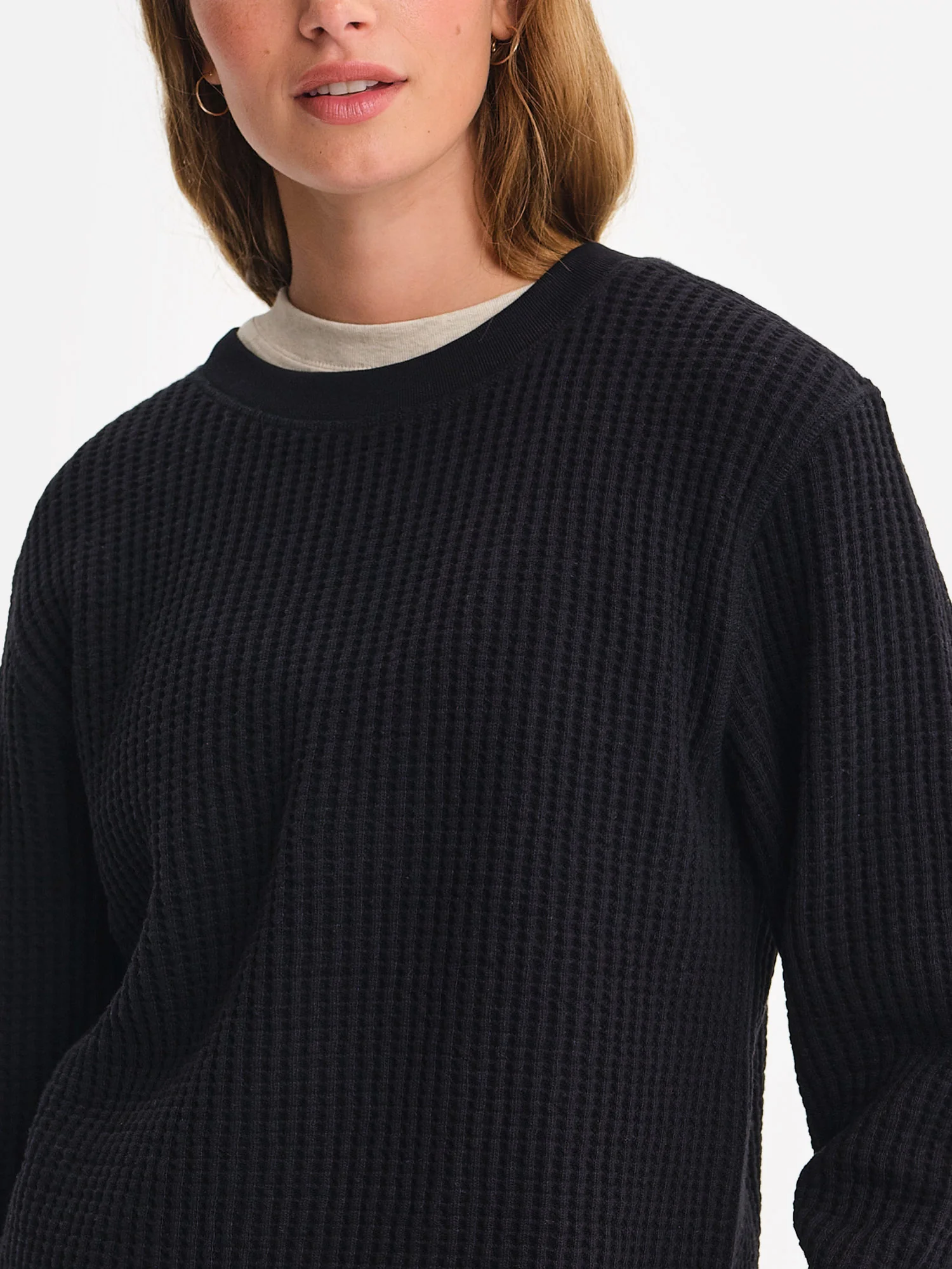 Organic Waffle Crew Top - Image 3