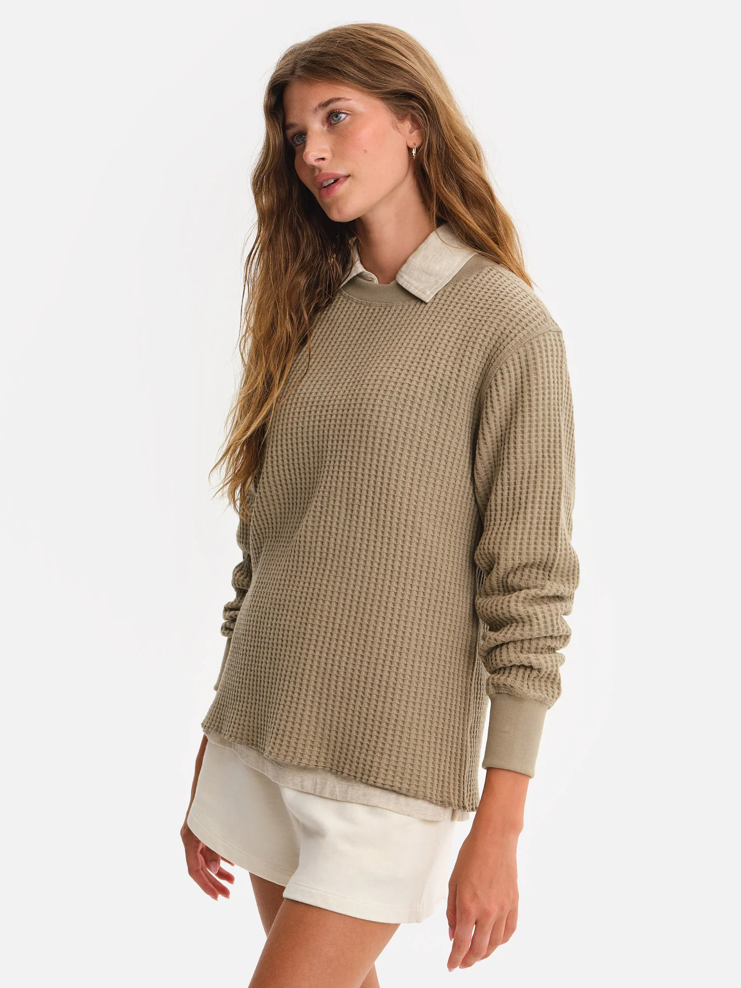Organic Waffle Crew Top - Image 4