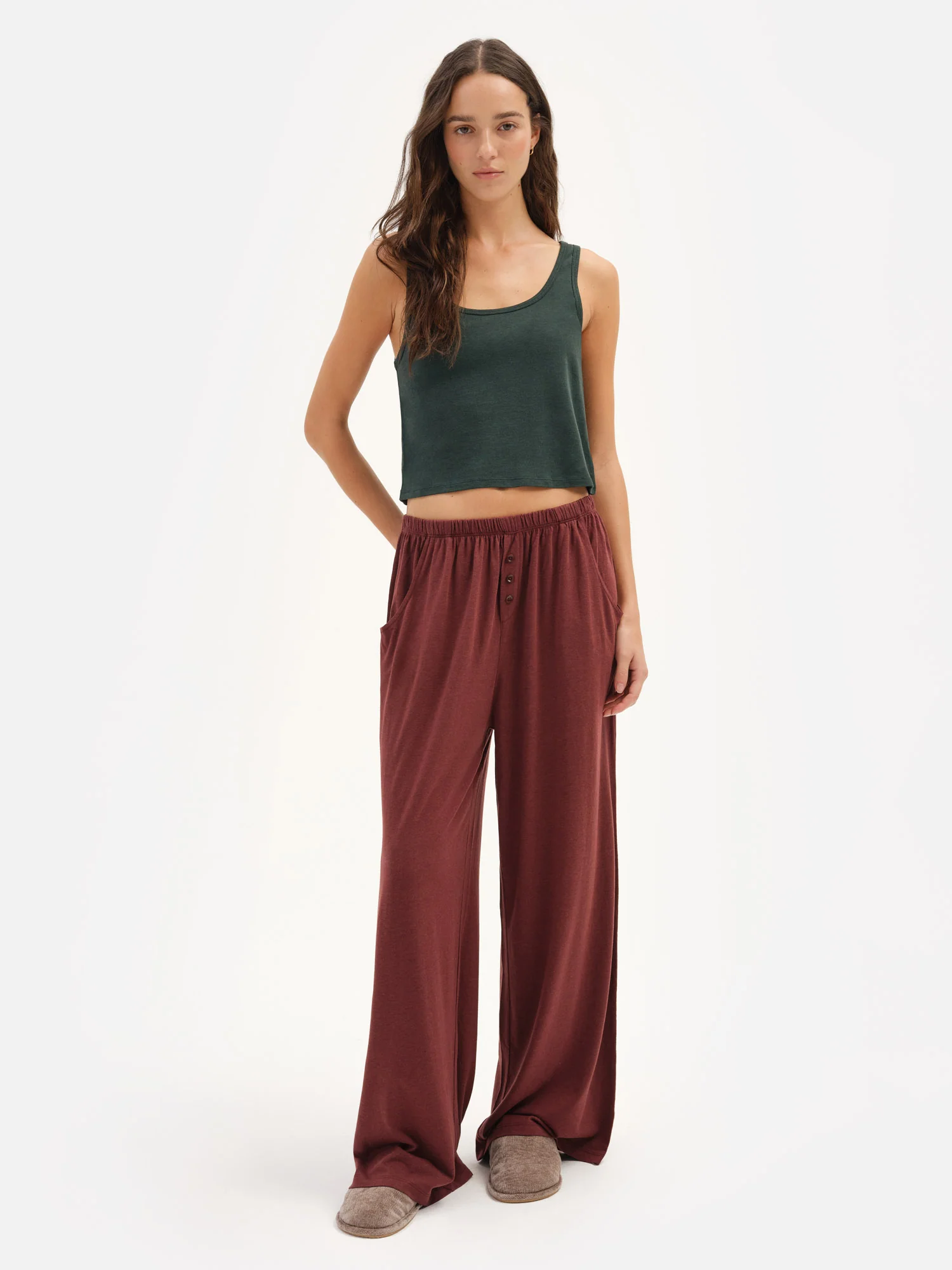 Tencel Sleep Wide Leg Pant - Image 7